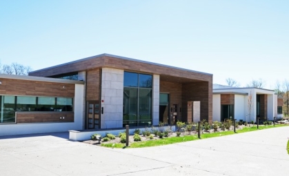 The Blau Wellness Center will be housed in this new building on the Rutgers–New Brunswick's George H. Cook campus.